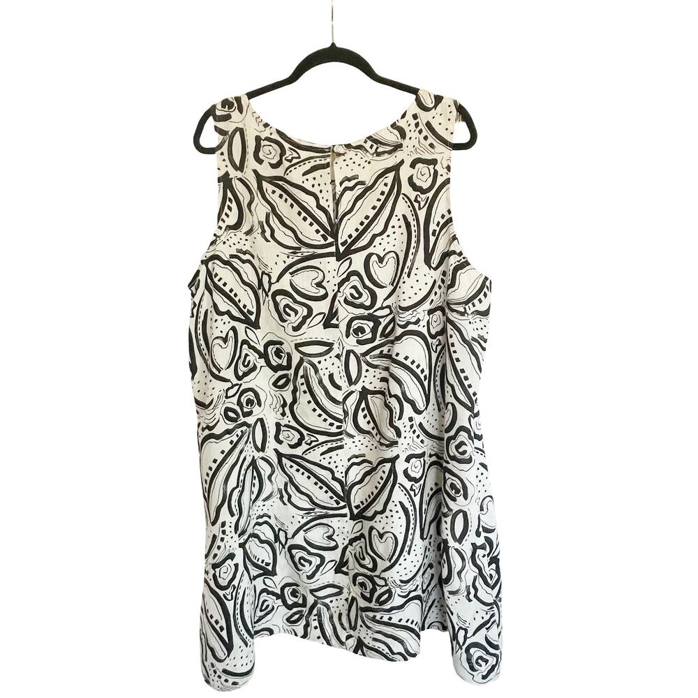 C&C‎ California 100% Linen Shift Dress Size 2X Cruise Resort Travel Summer Beach